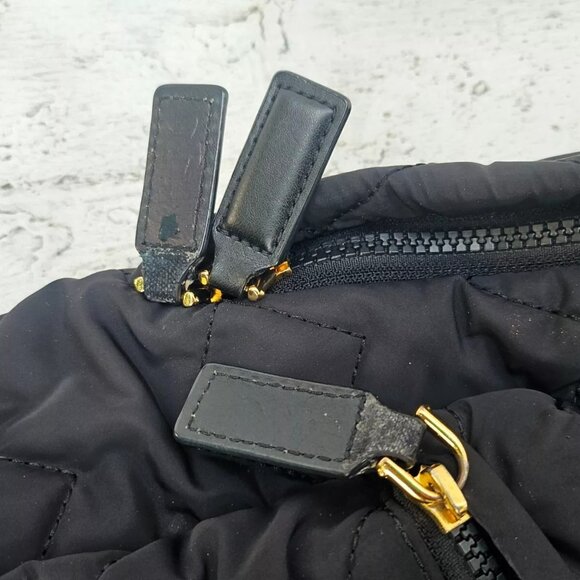 Marc Jacobs New York Backpack Bag Black Quilted Nylon Bag Medium Bag - Picture 6 of 13